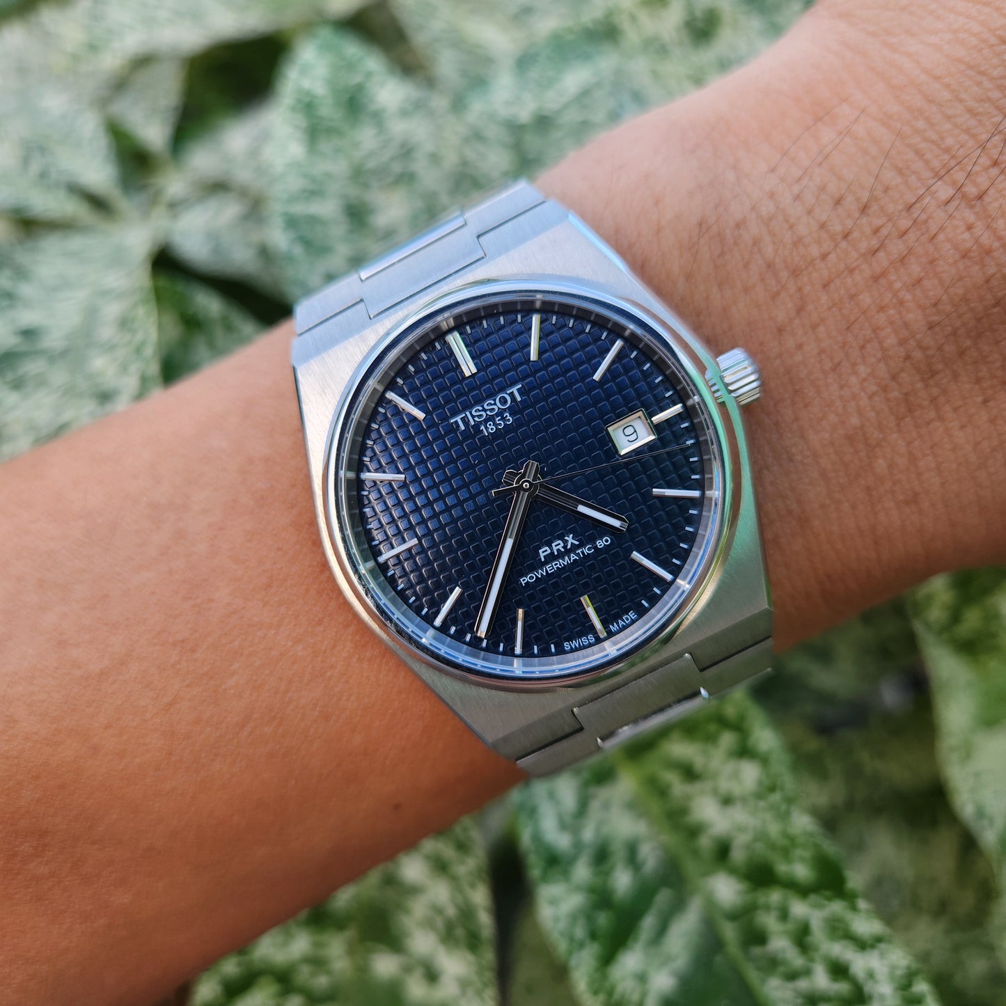 Tissot PRX Powermatic 80 Blue Waffle Dial 40mm - Complete Set