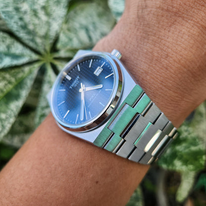 Tissot PRX Powermatic 80 Blue Waffle Dial 40mm - Complete Set