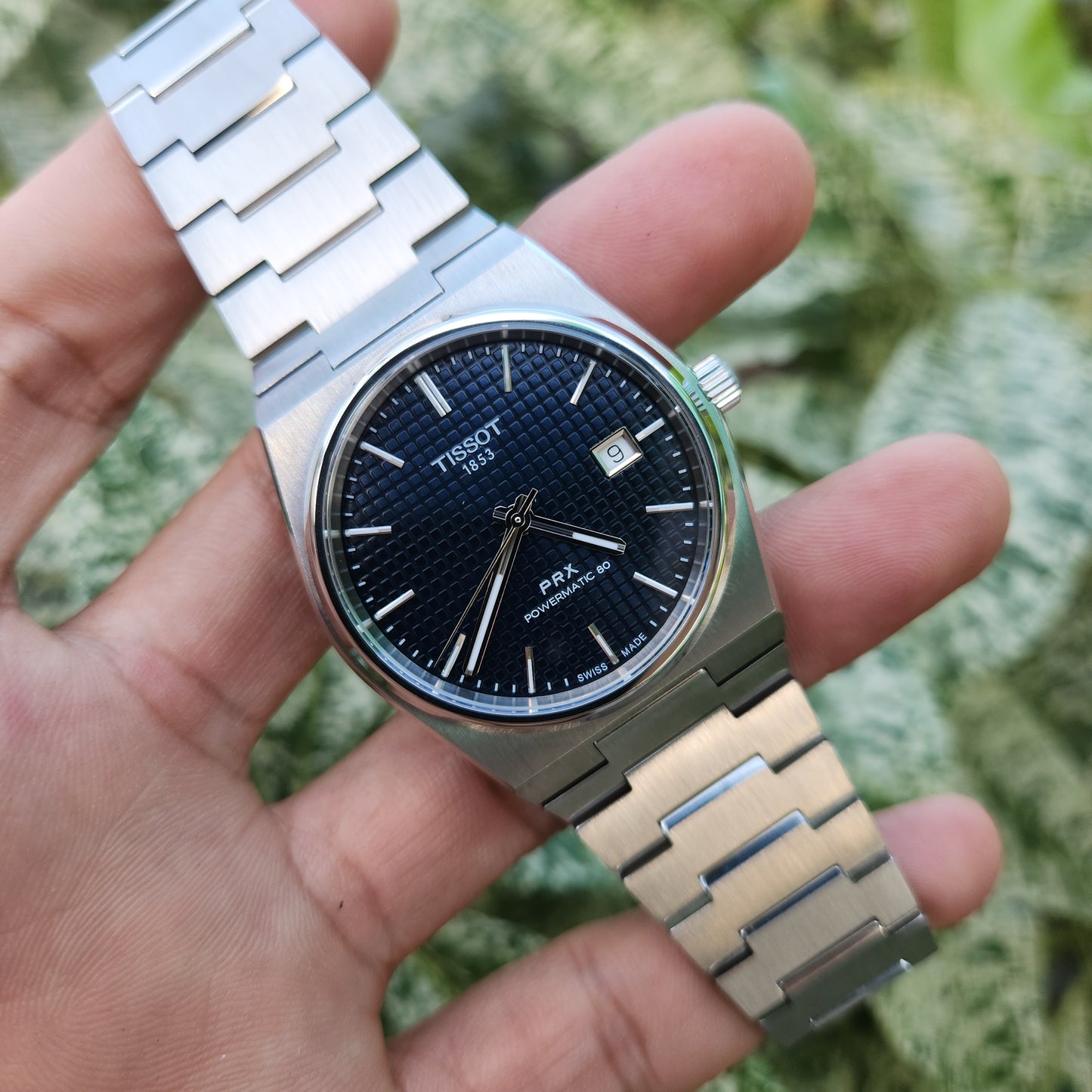 Tissot PRX Powermatic 80 Blue Waffle Dial 40mm - Complete Set