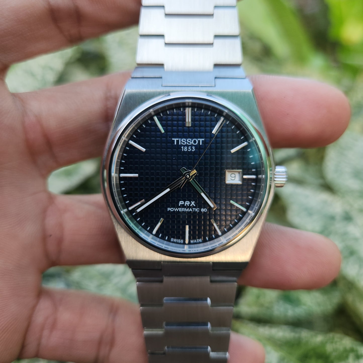 Tissot PRX Powermatic 80 Blue Waffle Dial 40mm - Complete Set