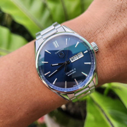 Tag Heuer Carrera Calibre 5 Day-Date Blue Dial 41mm