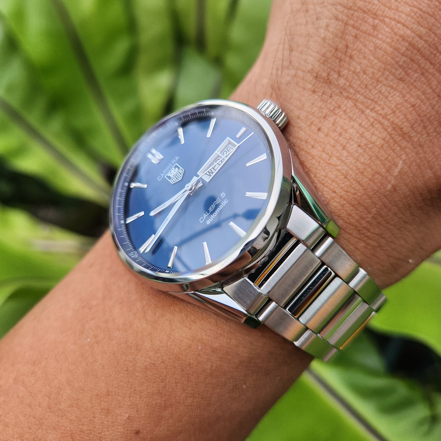 Tag Heuer Carrera Calibre 5 Day-Date Blue Dial 41mm