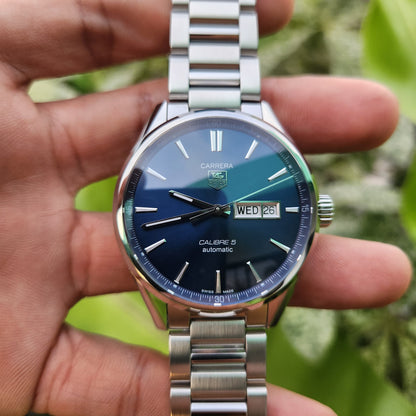 Tag Heuer Carrera Calibre 5 Day-Date Blue Dial 41mm