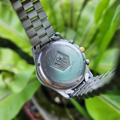 Tag Heuer Professional Chronograph Vintage Two-Tone 38mm Black Dial