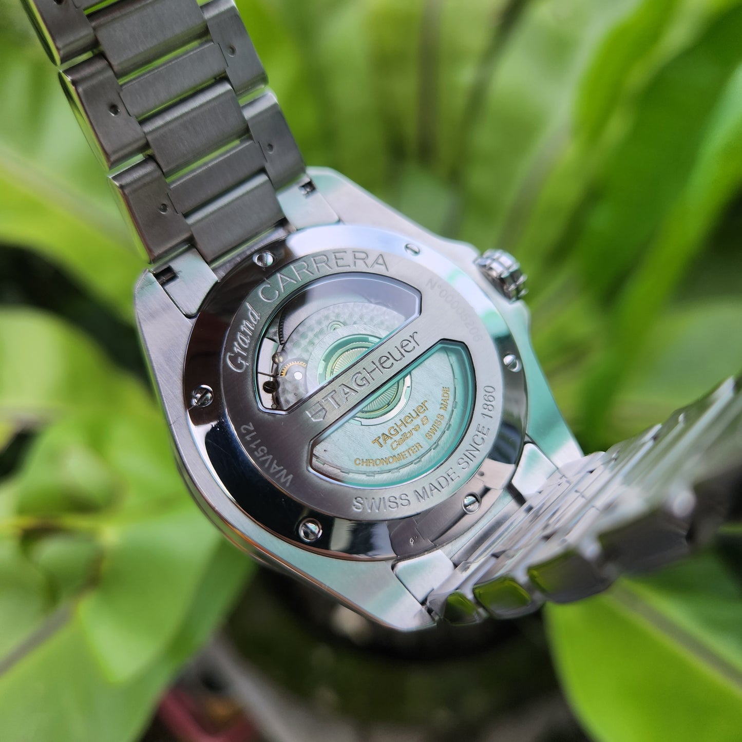 Tag Heuer Grand Carrera Calibre 8 Grande Date GMT Chronometer in Silver Dial 42.5mm - Complete Set