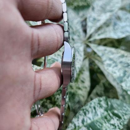 Tudor Style Ladies Fluted Bezel Gold Indeces in Silver Dial 28mm - Complete Set