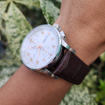 Hamilton Jazzmaster Maestro Auto Chrono in White Dial 45mm