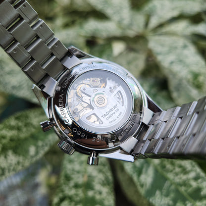 Tag Heuer Carerra Calibre 16 Chronograph Steel Bezel in Silver Dial 41mm