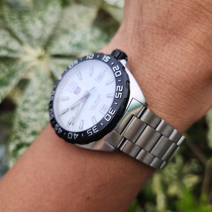 Tag Heuer F1 Black PVD bezel in White Dial 41mm - Complete Set