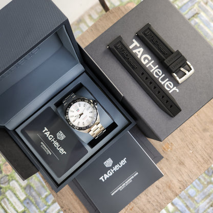 Tag Heuer F1 Black PVD bezel in White Dial 41mm - Complete Set