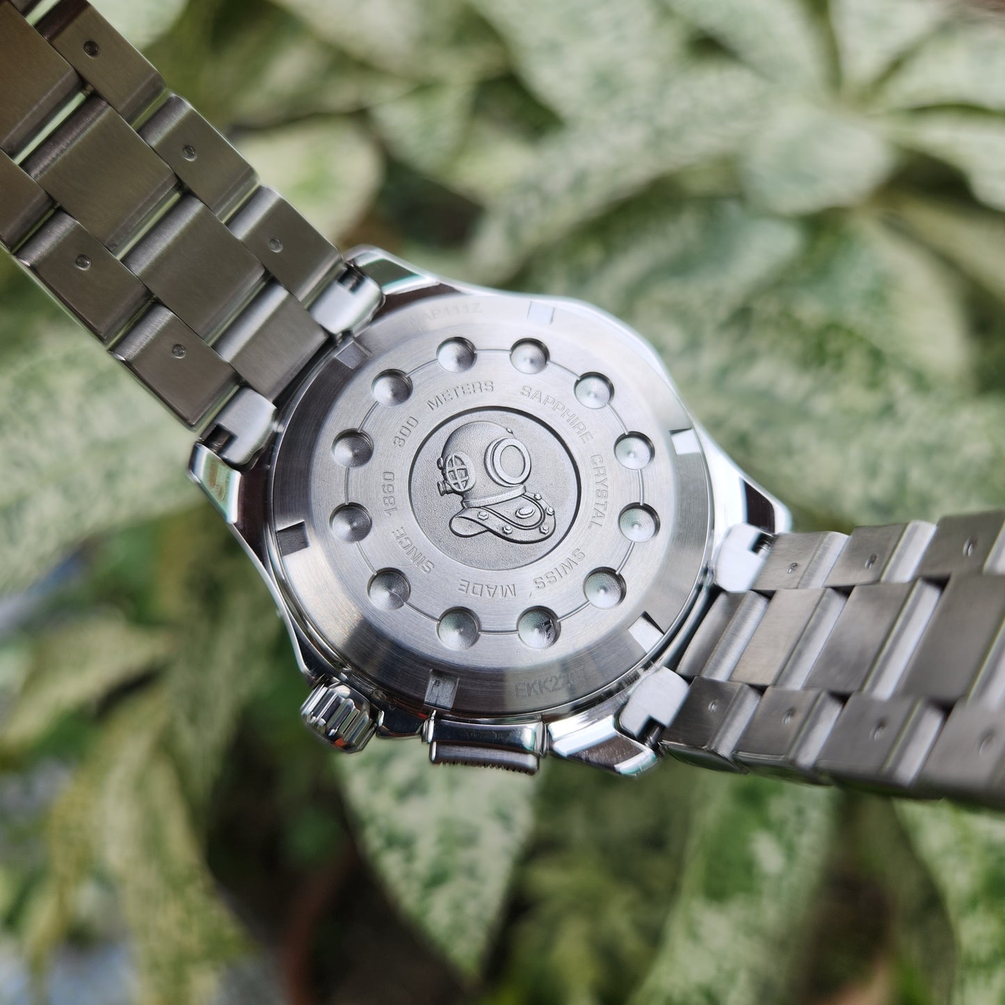 Tag Heuer Aquaracer Alarm Steel Bezel in Black Striped Dial 39mm