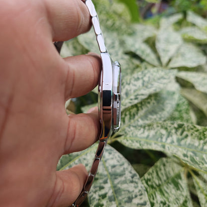 Tag Heuer Aquaracer Calibre 5 Steel Bezel in Lacquered Grey Striped Dial 41mm