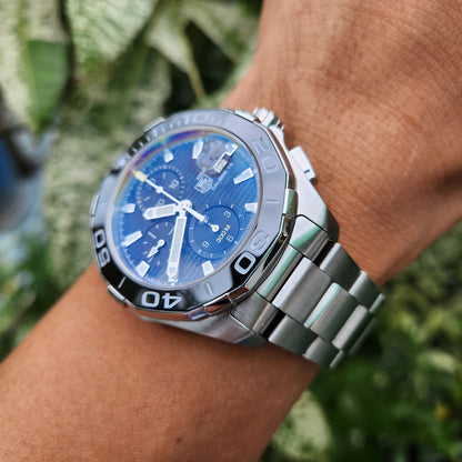 Tag Heuer Aquaracer Chronograph Calibre 16 Ceramic Bezel in Black Dial 43mm - Complete Set