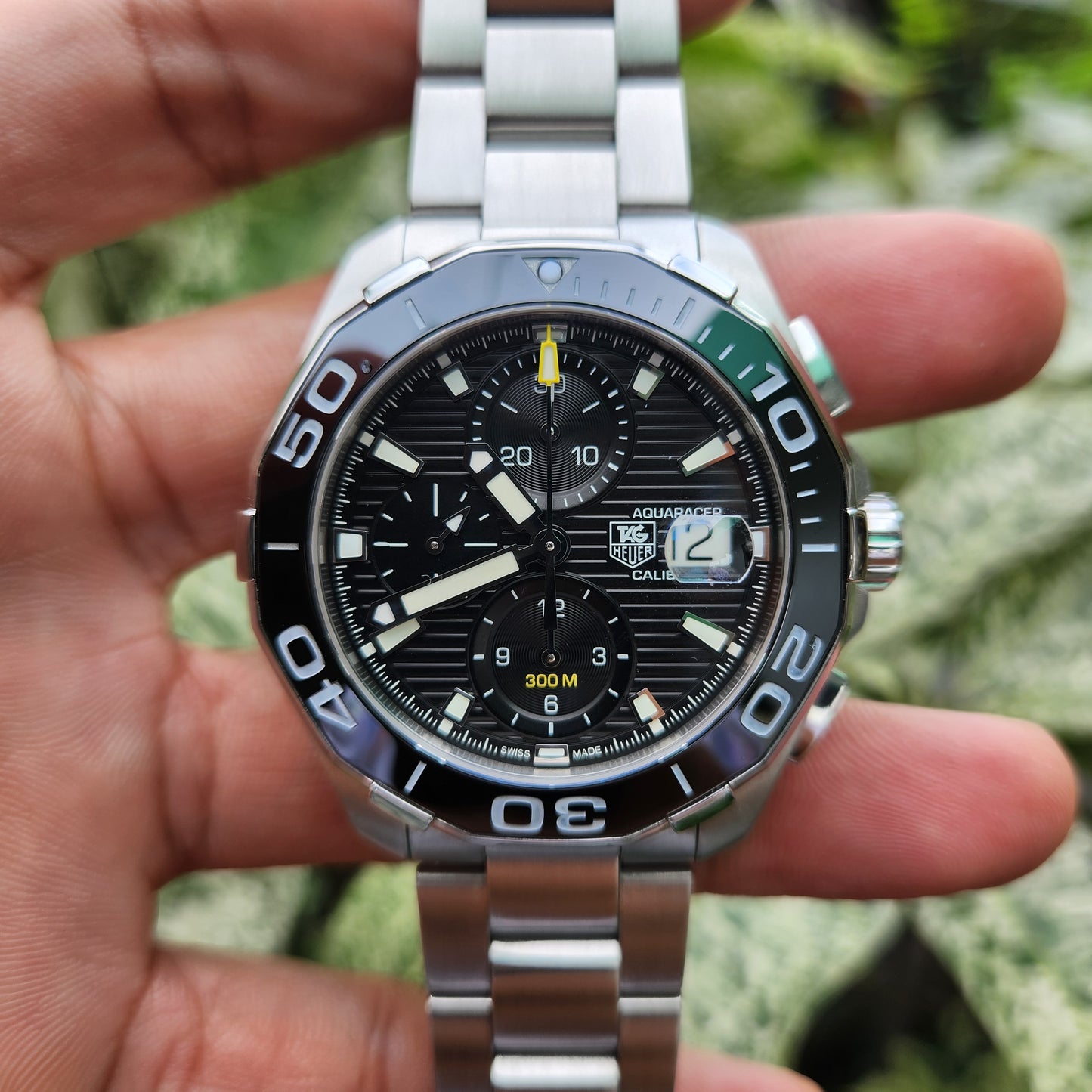 Tag Heuer Aquaracer Chronograph Calibre 16 Ceramic Bezel in Black Dial 43mm - Complete Set