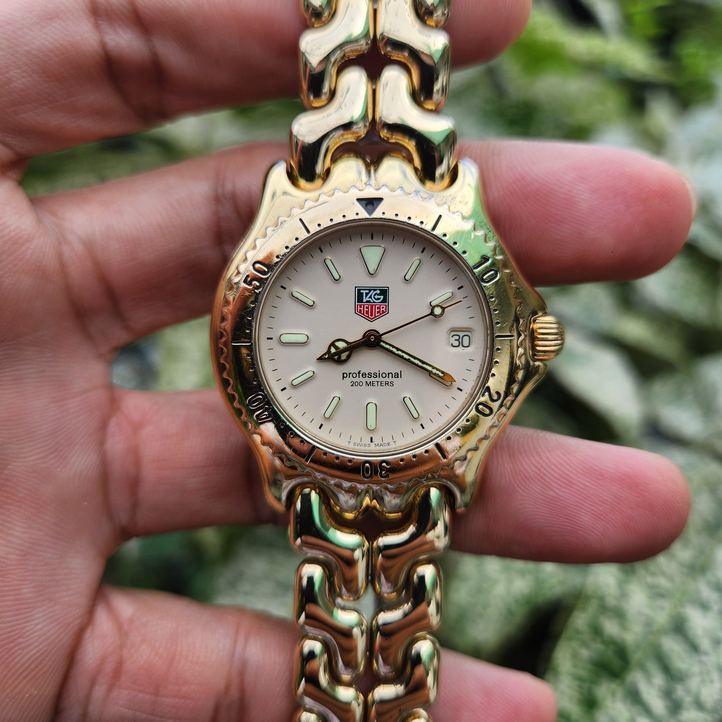 Tag Heuer Ladies S/EL Professional Gold Tone 38mm - Ivory Dial