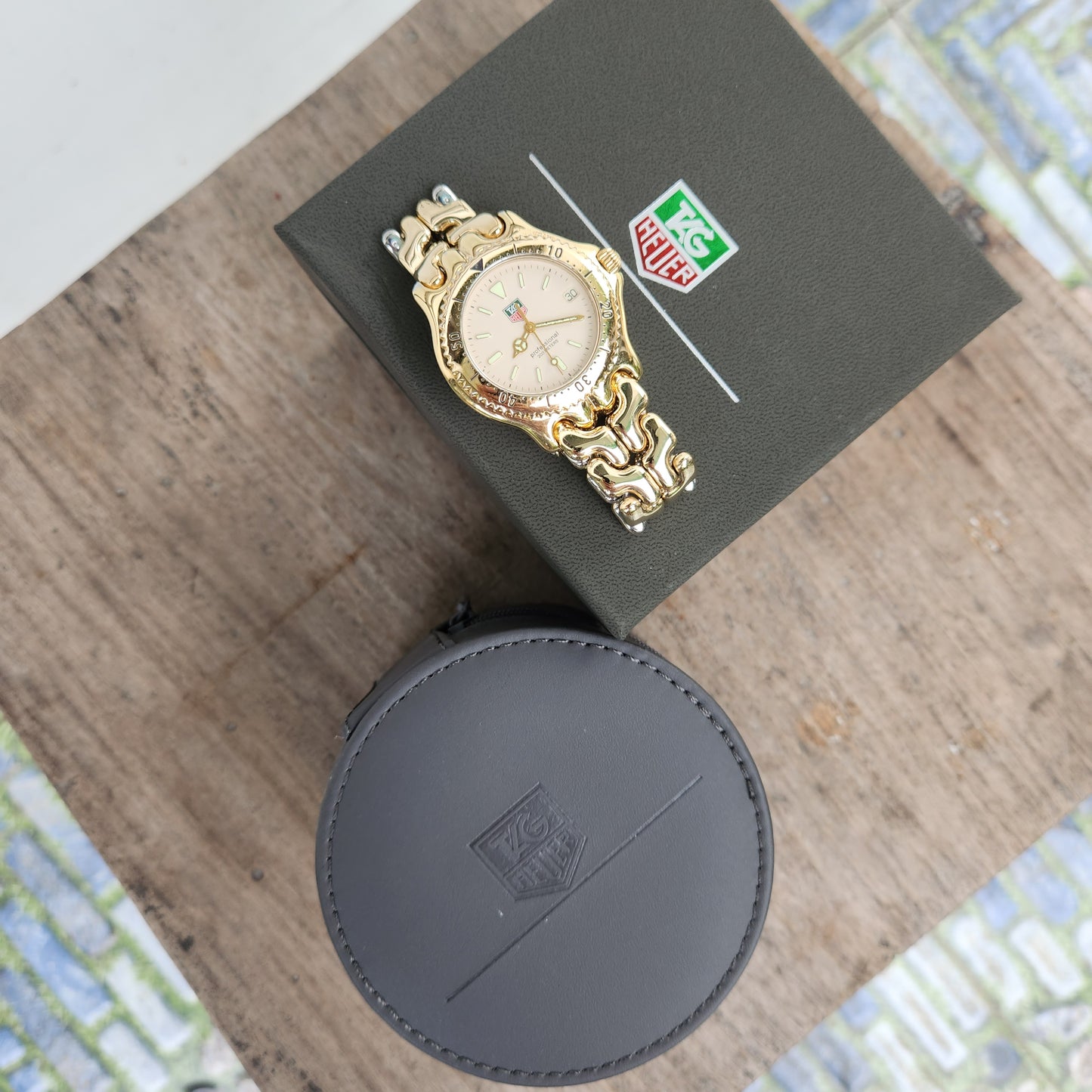 Tag Heuer Ladies S/EL Professional Gold Tone 38mm - Ivory Dial