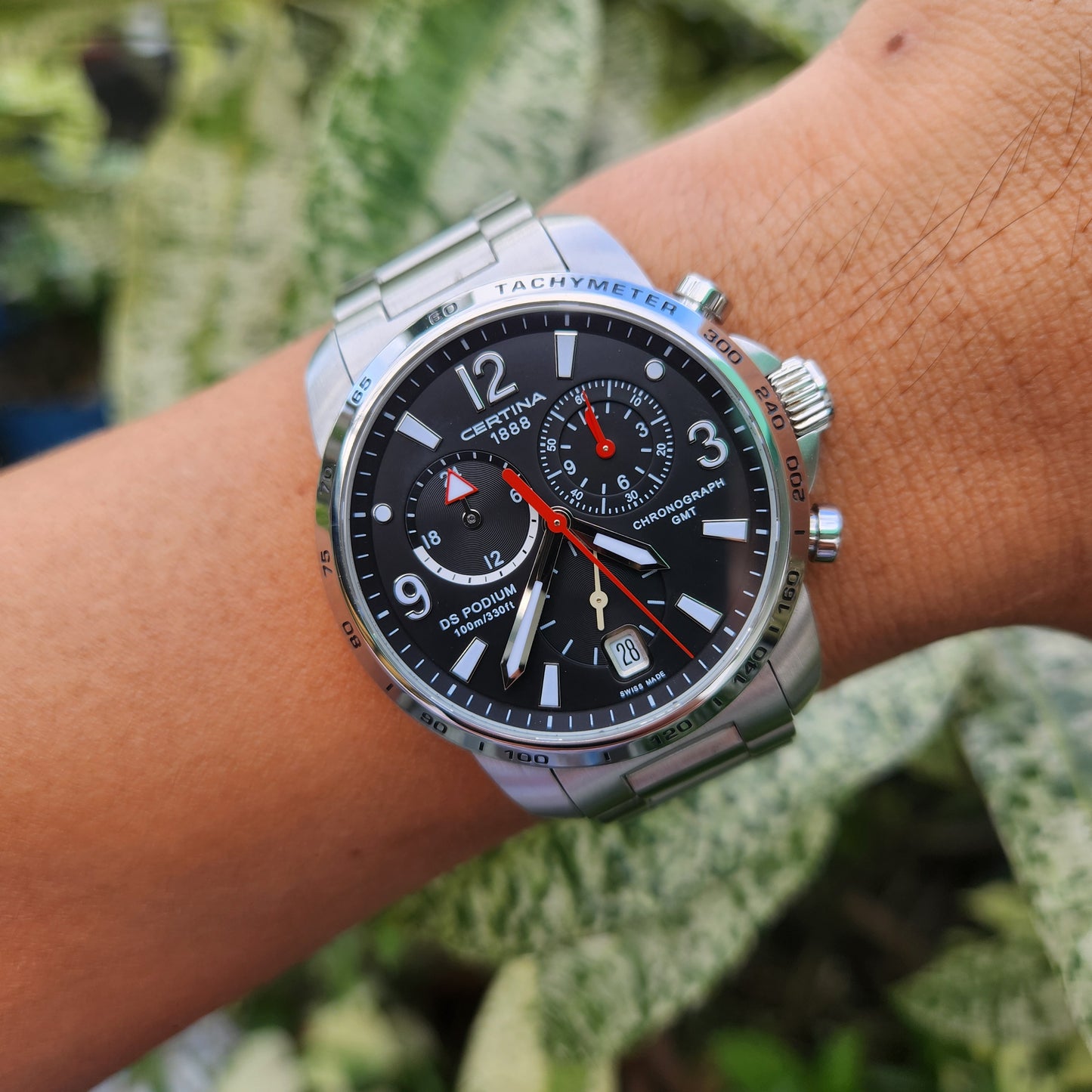 Certina DS Action Podium GMT Chronograph Black Dial 42mm - Complete Set