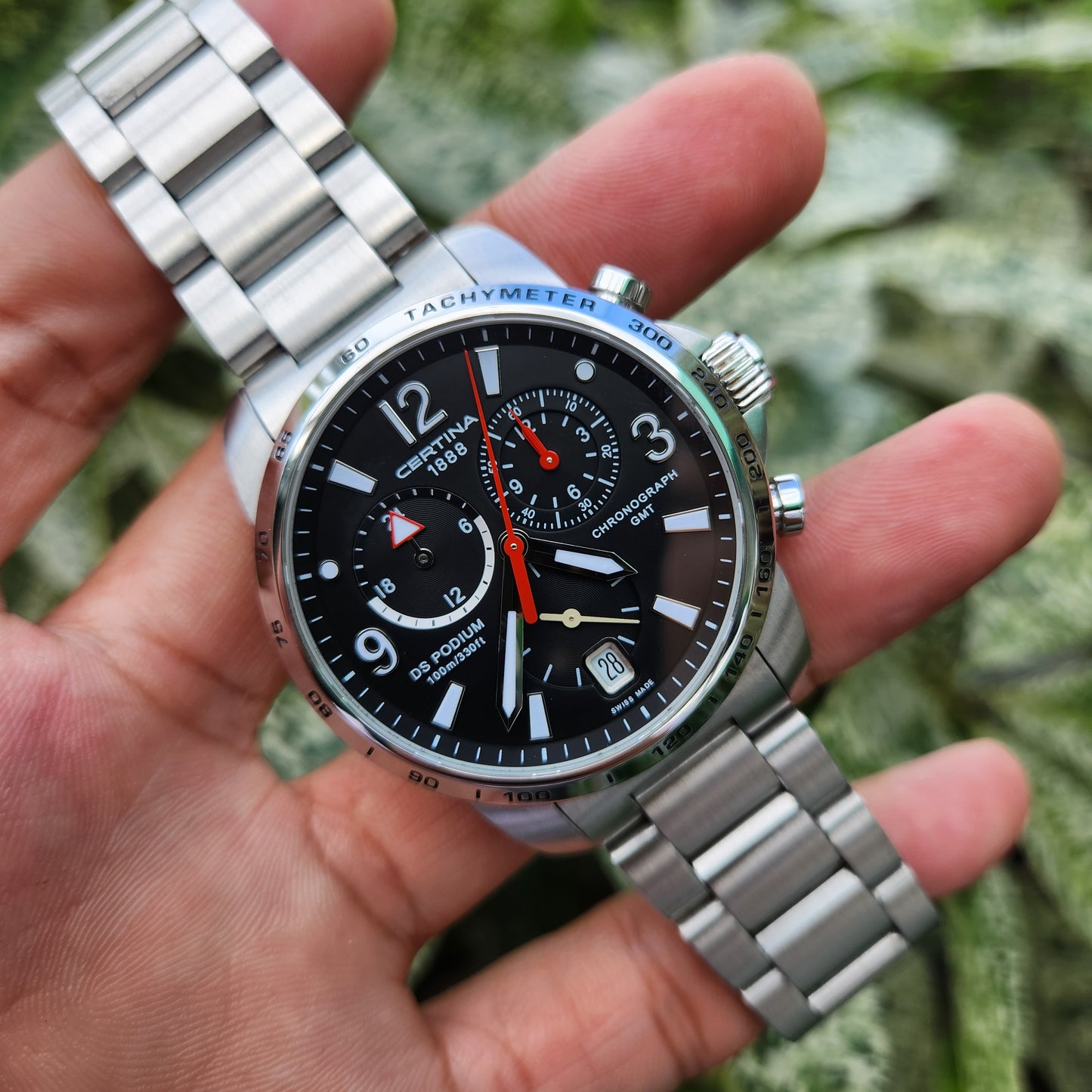 Certina DS Action Podium GMT Chronograph Black Dial 42mm - Complete Set