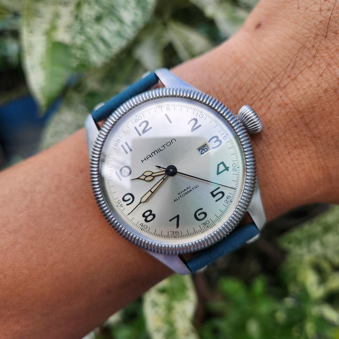 Hamilton Khaki Field Pioneer Powermatic 80 in Silver Dial 45mm - Complete Set