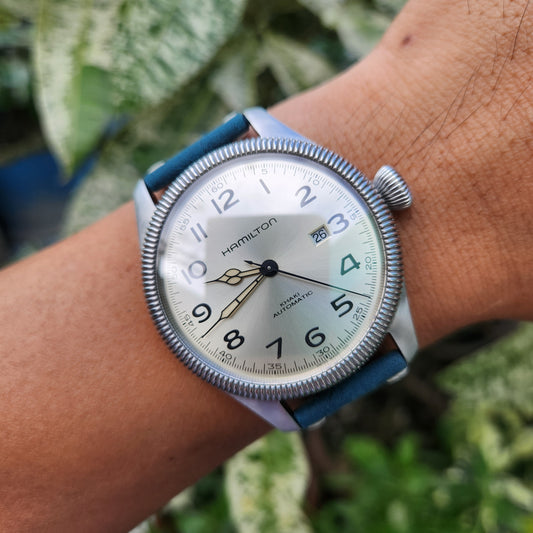 Hamilton Khaki Field Pioneer Powermatic 80 in Silver Dial 45mm - Complete Set