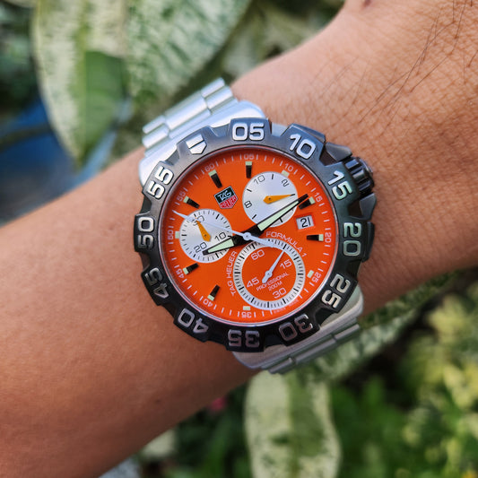 Tag Heuer F1 Chronograph Alonso 41mm Orange Dial