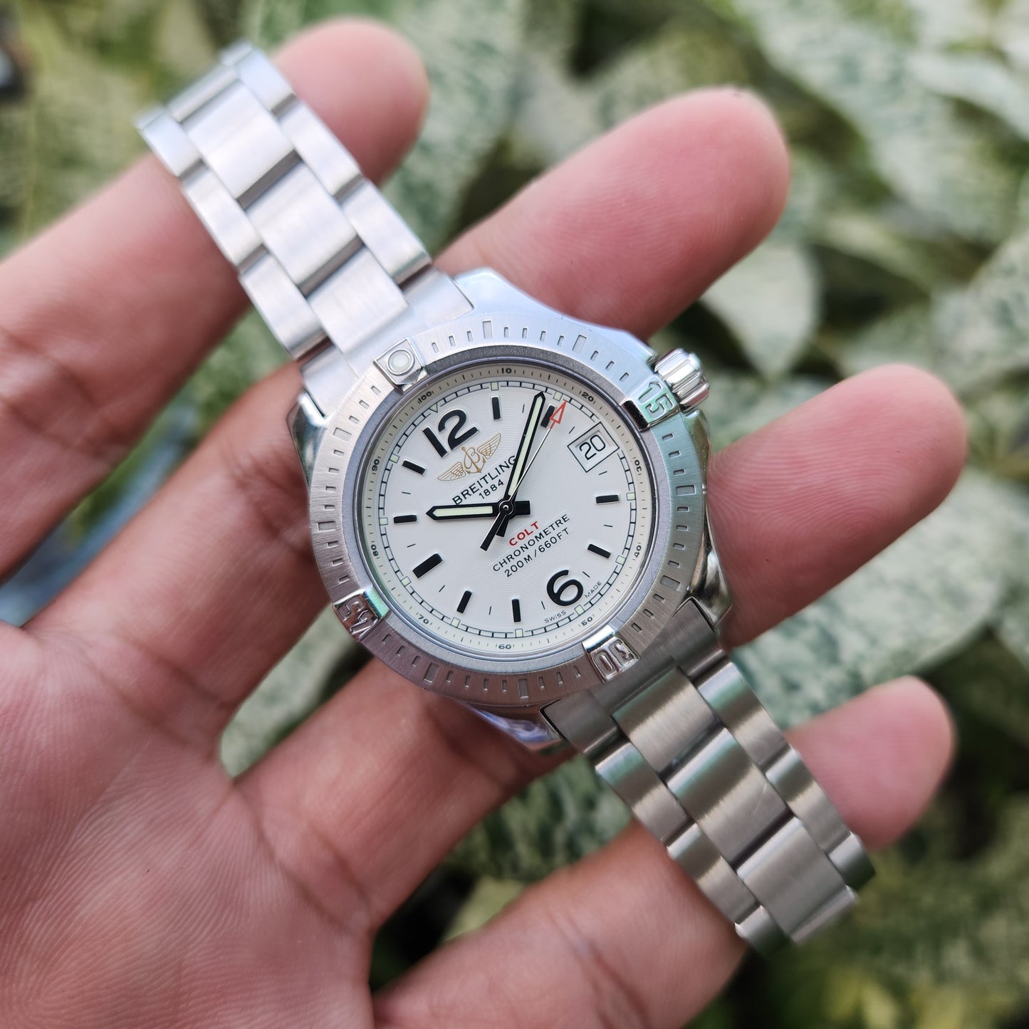 Breitling Colt Lady Chronometer Stratus Silver Dial 33mm - Complete Set