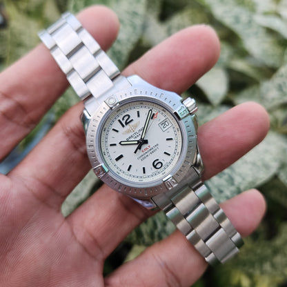 Breitling Colt Lady Chronometer Stratus Silver Dial 33mm - Complete Set