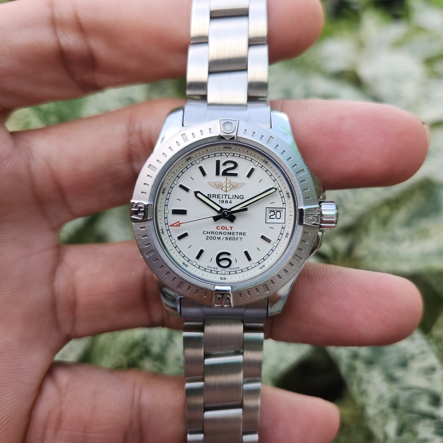 Breitling Colt Lady Chronometer Stratus Silver Dial 33mm - Complete Set