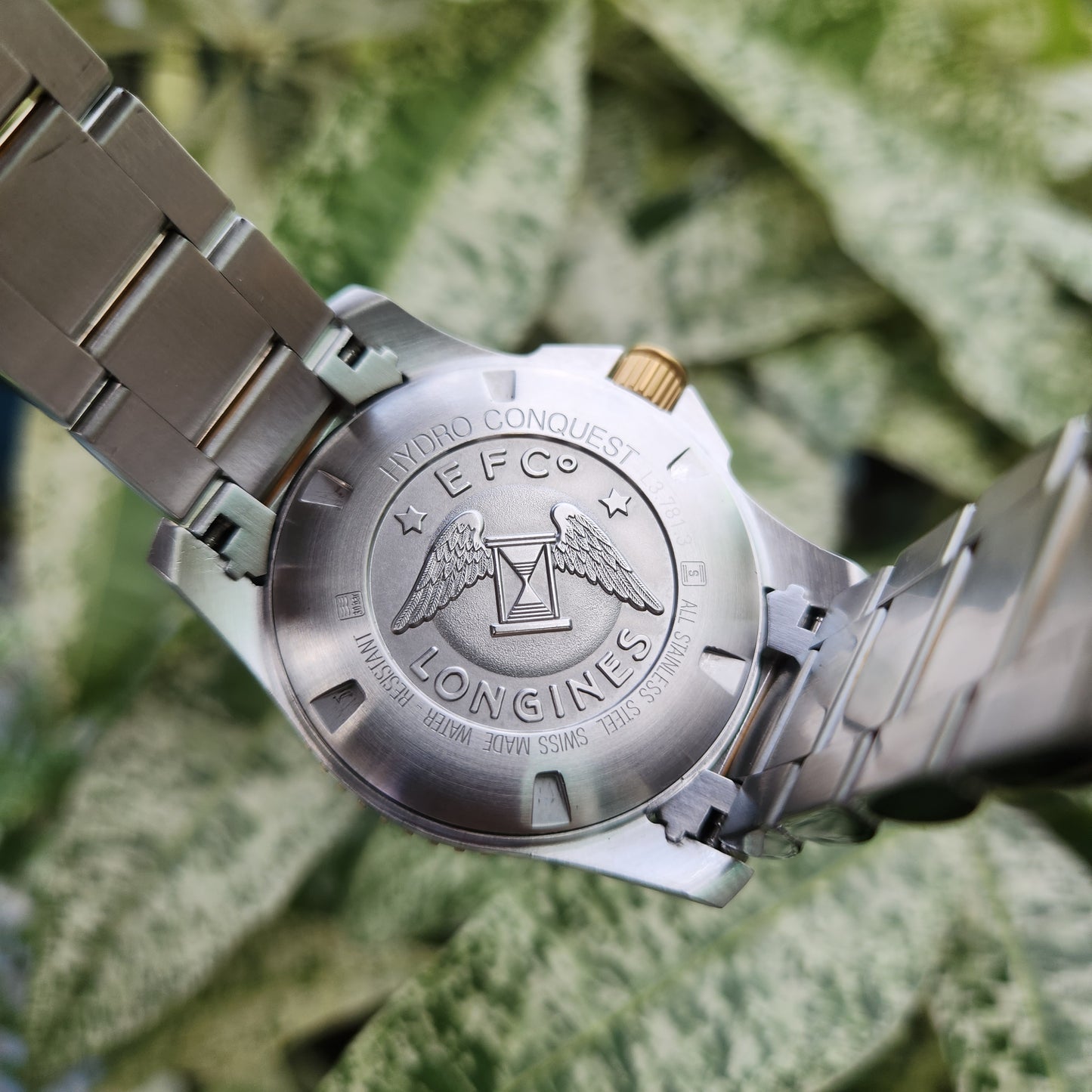 Longines HydroConquest Green Ceramic Bezel with Yellow Gold Accents in Green Matte Dial 41mm