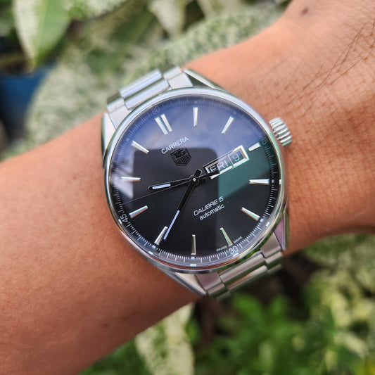 Tag Heuer Carrera Calibre 5 Day-Date Black Dial 41mm