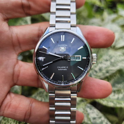 Tag Heuer Carrera Calibre 5 Day-Date Black Dial 41mm