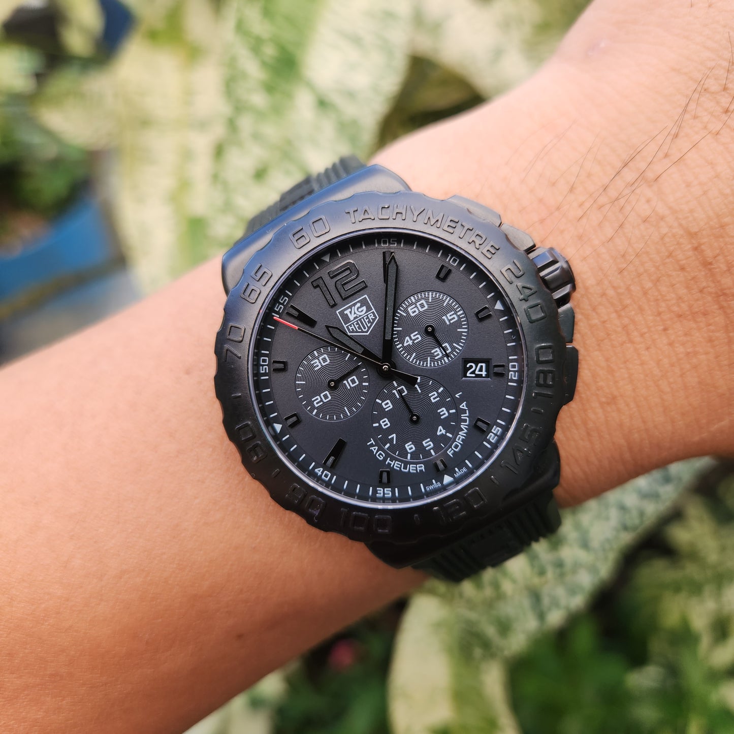 Tag Heuer F1 Chronograph Stealth PVD Black Dial 42mm