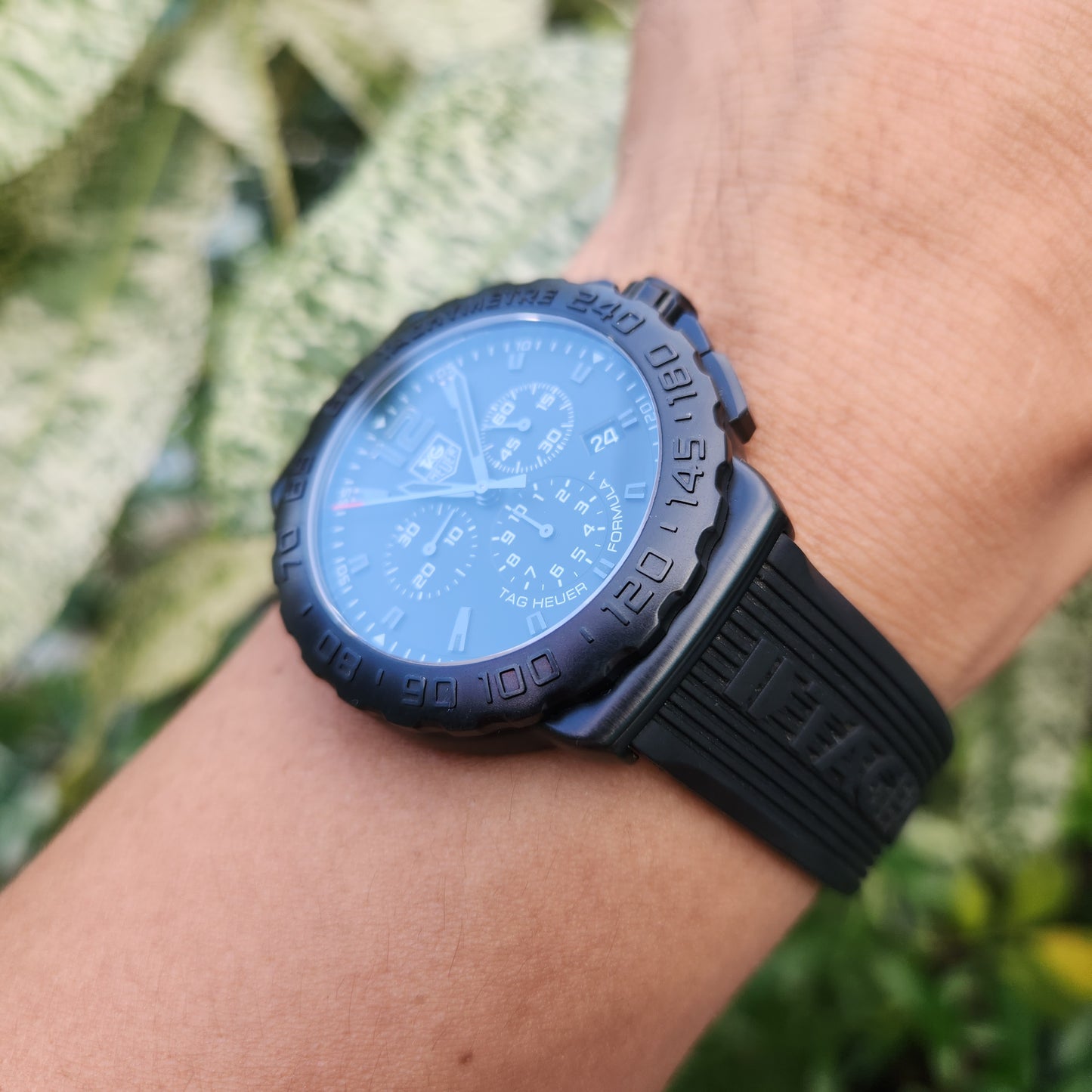 Tag Heuer F1 Chronograph Stealth PVD Black Dial 42mm