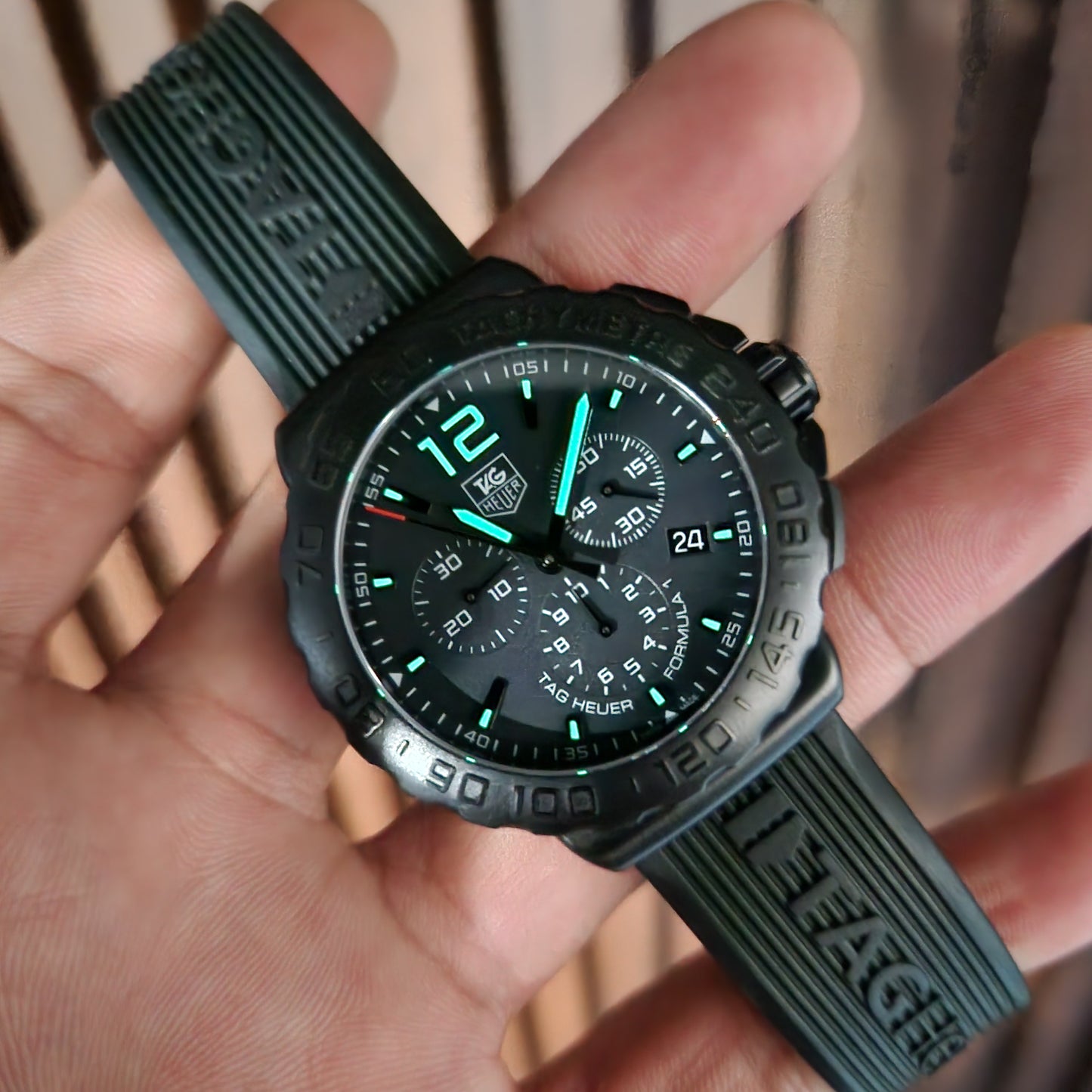 Tag Heuer F1 Chronograph Stealth PVD Black Dial 42mm