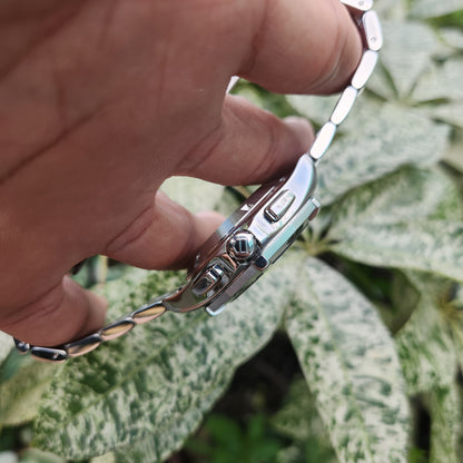 Tag Heuer F1 Chronograph Calibre 16 Day-Date Steel Bezel on Silver Dial 43mm - Complete Set