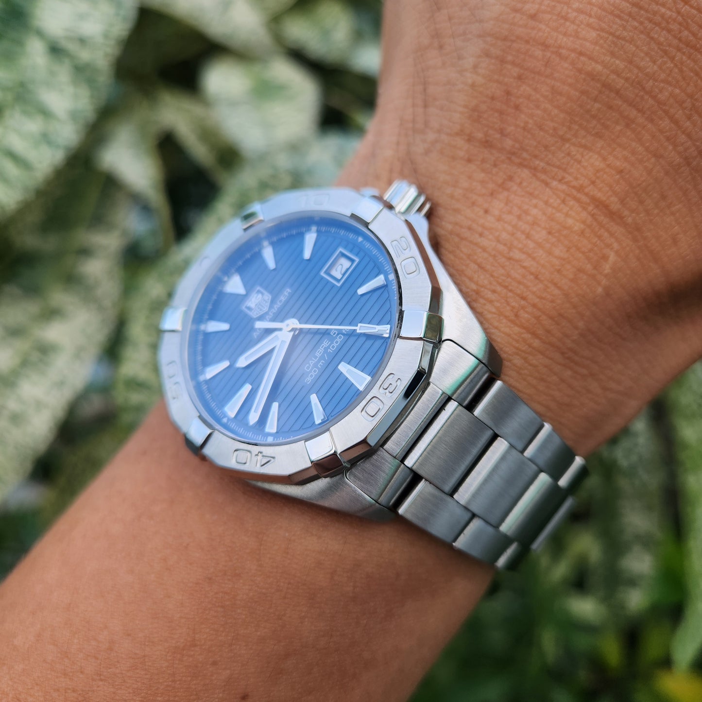 Tag Heuer Aquaracer Calibre 5 Steel Bezel in Blue Dial 41mm - Complete Set