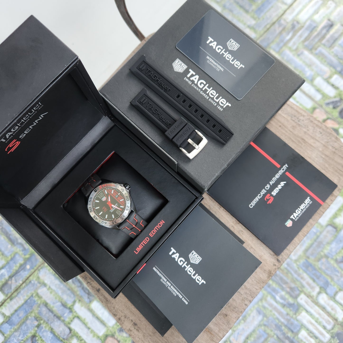 Tag Heuer F1 Ayrton Senna Special Edition PVD Black Dial 43mm - Complete Set