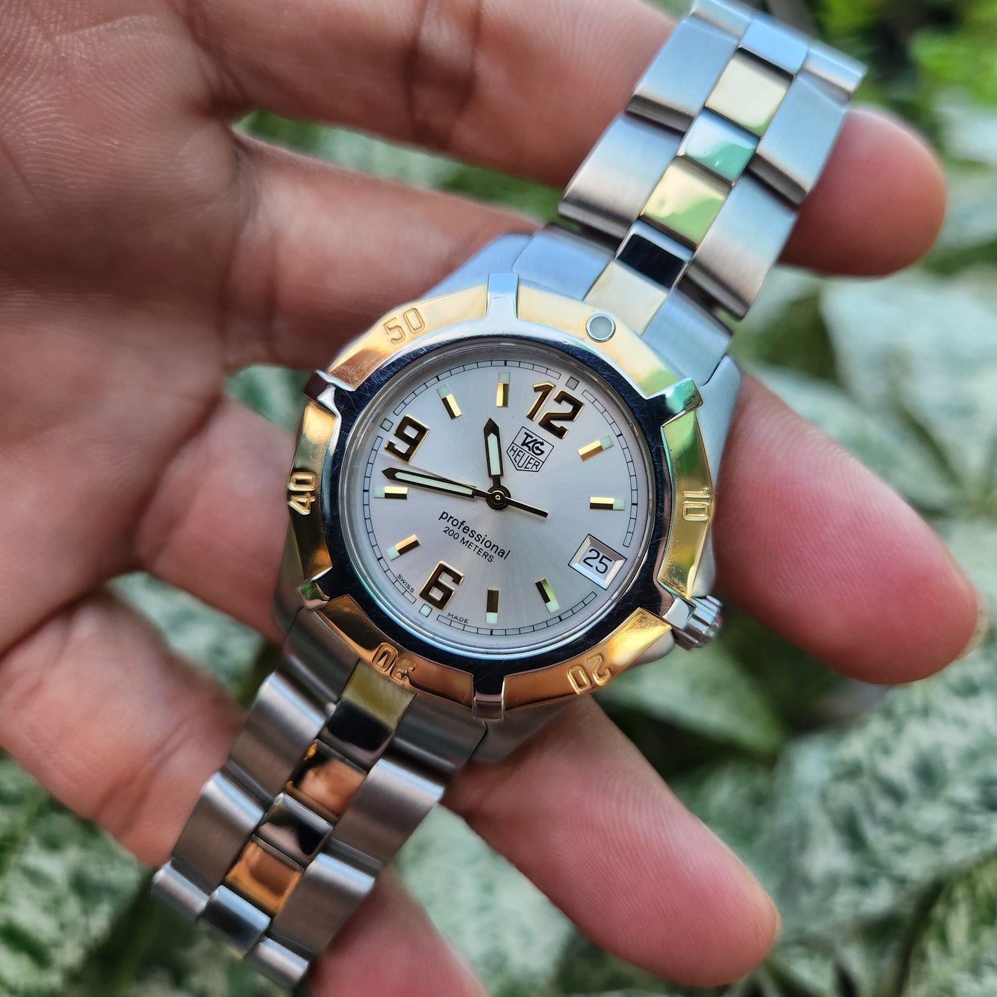 Tag Heuer Exclusive Two-Tone 18k Gold Accents in Silver Dial 38mm
