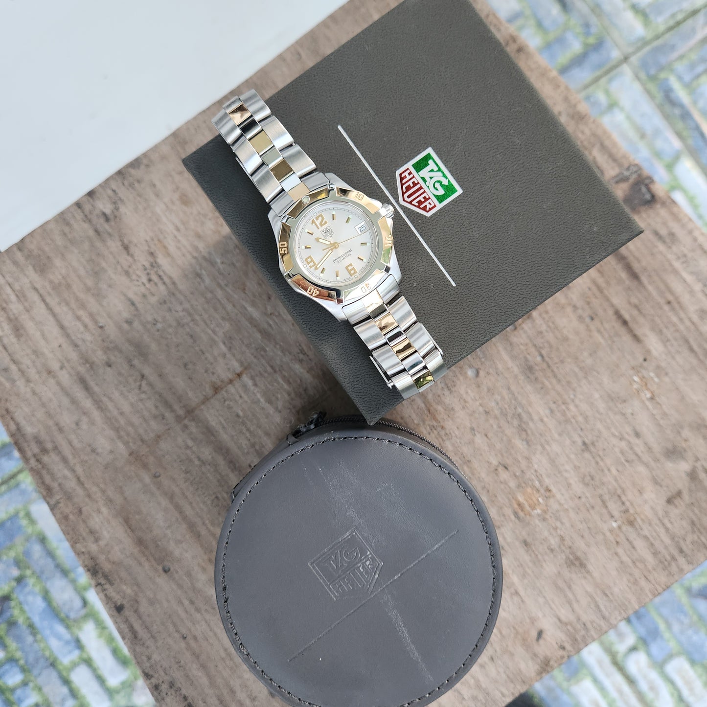 Tag Heuer Exclusive Two-Tone 18k Gold Accents in Silver Dial 38mm