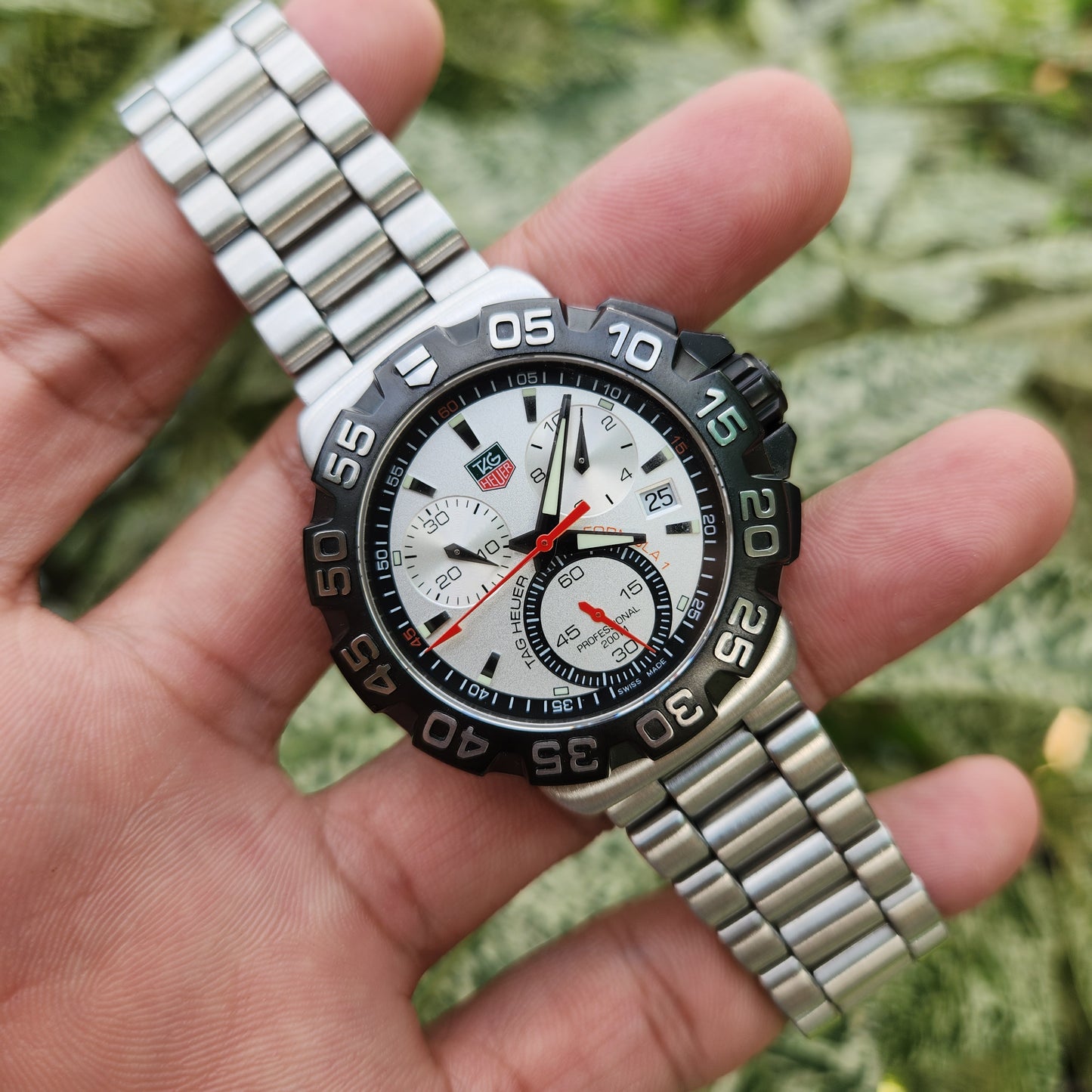 Tag Heuer F1 Chronograph Alonso Silver Dial 41mm
