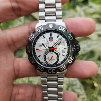 Tag Heuer F1 Chronograph Alonso Silver Dial 41mm