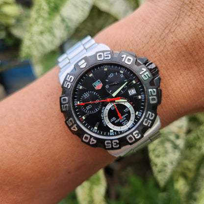 Tag Heuer F1 Chronograph Alonso Black Dial 41mm