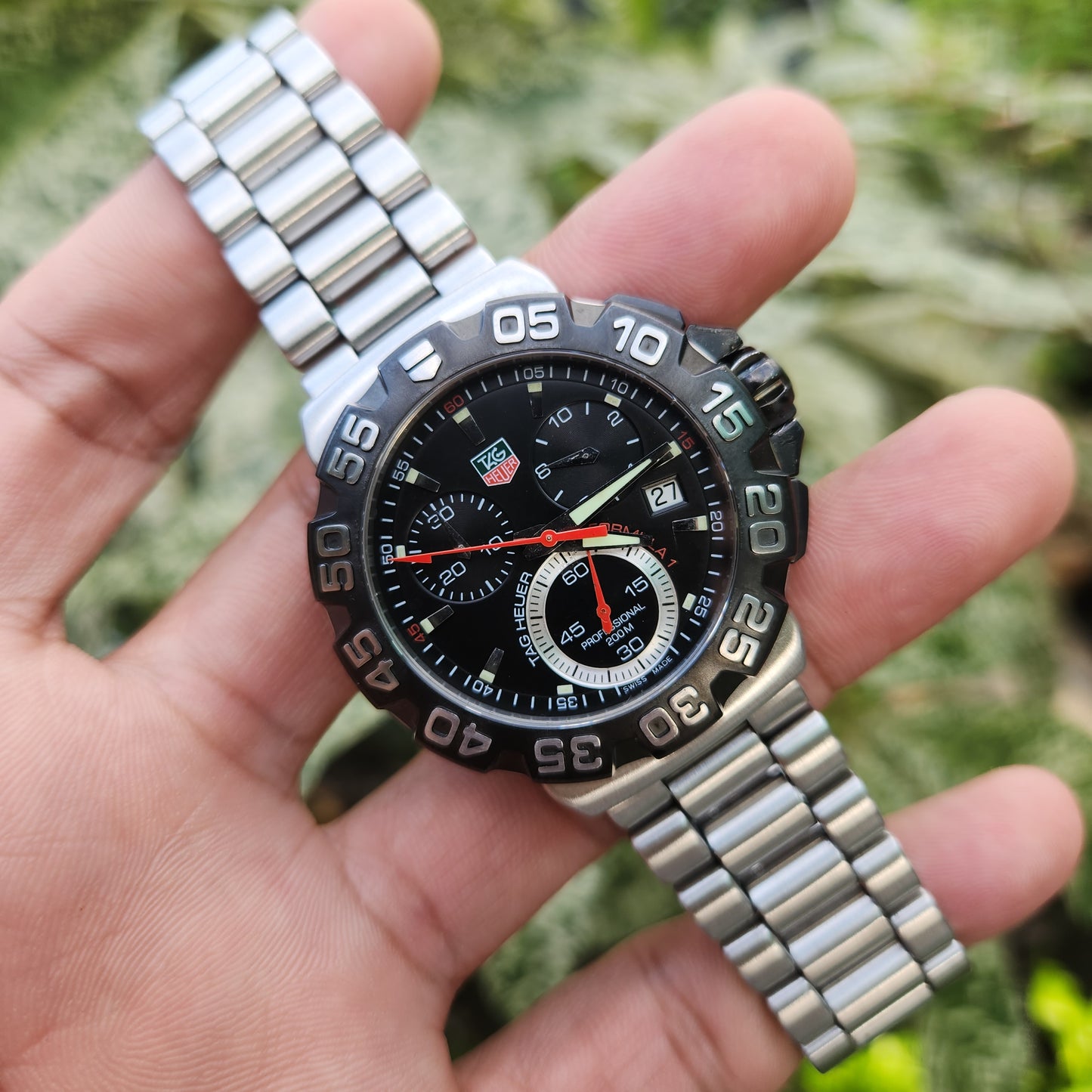 Tag Heuer F1 Chronograph Alonso Black Dial 41mm