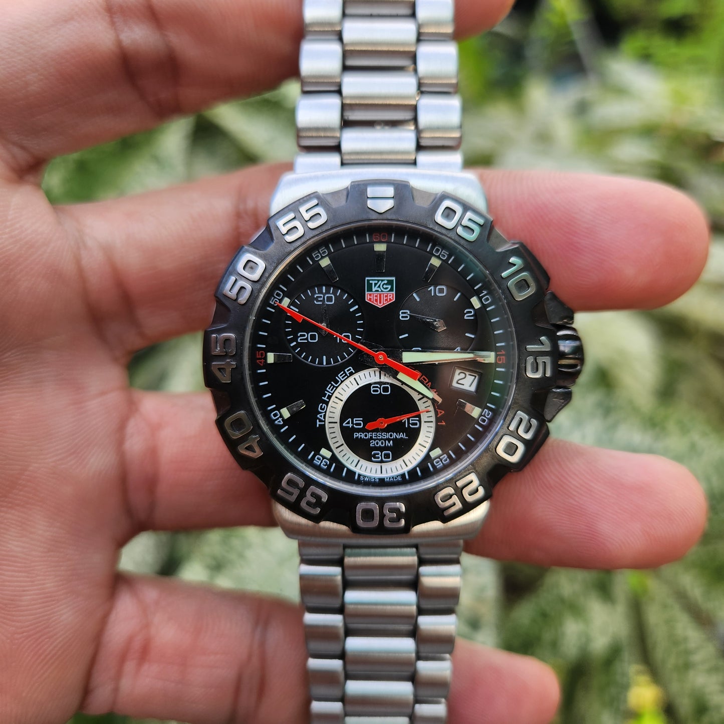 Tag Heuer F1 Chronograph Alonso Black Dial 41mm