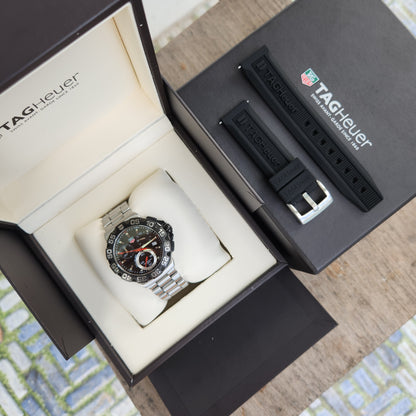 Tag Heuer F1 Chronograph Alonso Black Dial 41mm