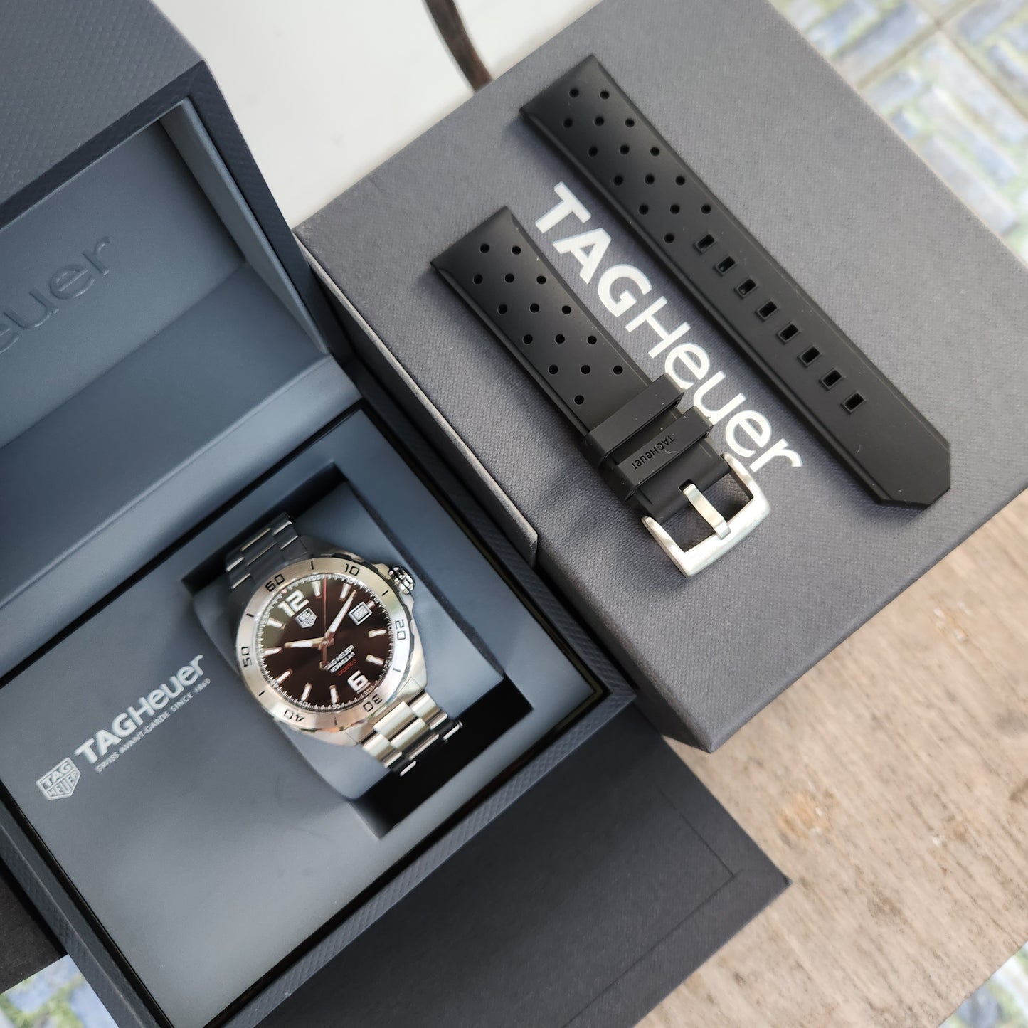 Tag Heuer F1 Calibre 5 Steel Bezel in Black Dial 41mm