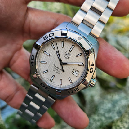 Tag Heuer Aquaracer Calibre 5 White/Silver Dial 41mm