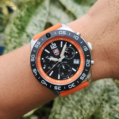 Luminox Pacific Diver Carbonox Chronograph 44mm Orange Accent Dial - Complete Set (Brand New)