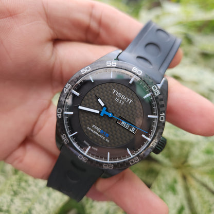 Tissot PRS 516 Powermatic 80 PVD Black Carbon Bezel and Dial 42mm