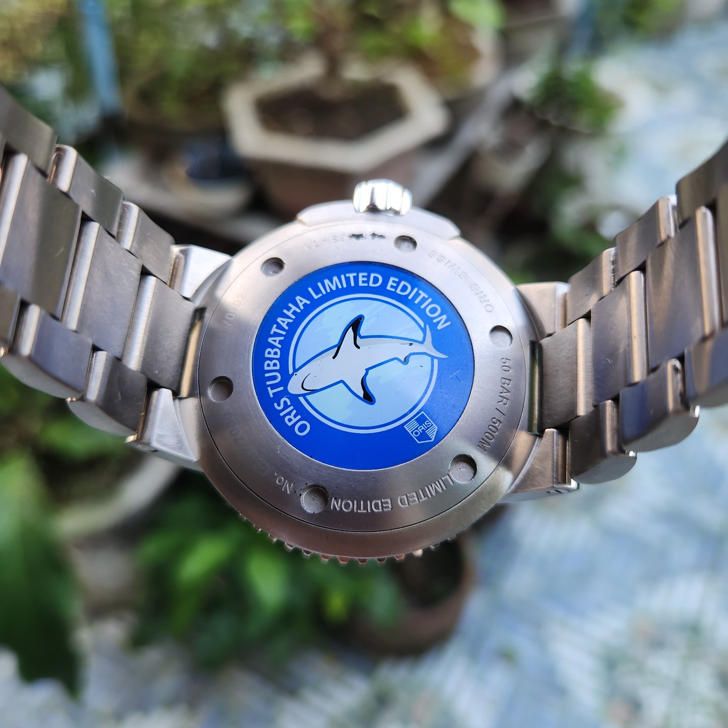 Oris Aquis Tubbataha Titanium Limited Edition Ceramic Bezel in Blue Dial 46mm - Complete Set